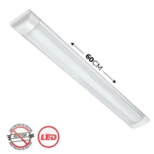 Luminária Led Flat SLIM  Linear 18W Bivolt 6500K 60cm LED