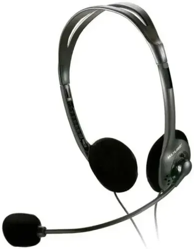Fone De Ouvido Multilaser Headset Stereo Com Fio PRETO P2