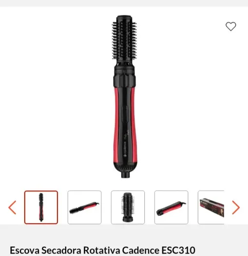 Escova rotativa Cadence íons turmalina 3 em 1 220v