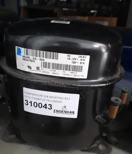 Compressor 3/4 HP AE5475ES 6Fix R22 127v Tecumseh