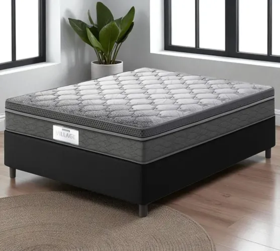  cama box  casal  colchão D28 ortopédico novo 
