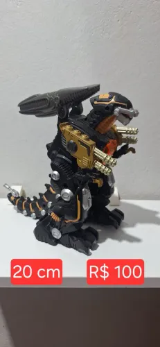 Happy Kid Toy dinossauro robô godzilla preto e douradoAction Figure Hap-P-Kid Zoidzilla