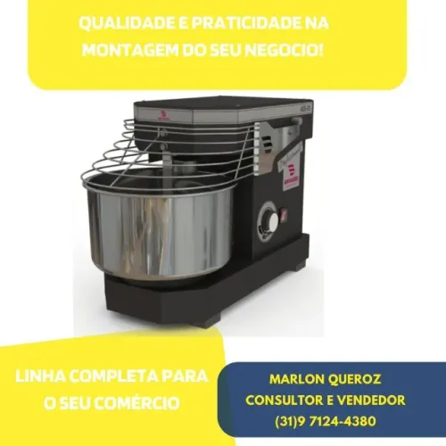 Amassadeira Espiral 5kg Braesi Preta Bivolt Nova