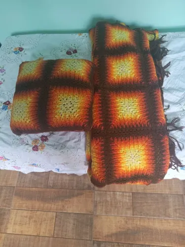 Jogo de Cama em Crochê - Lindo e Aconchegante