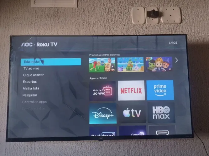 TV aoc 43 retirada de peça