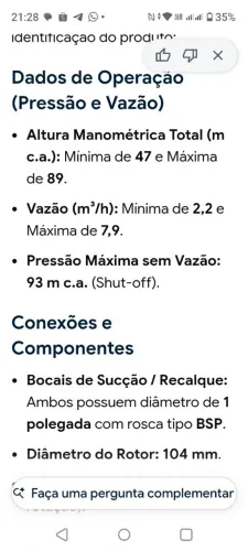 Motobomba de 3cv