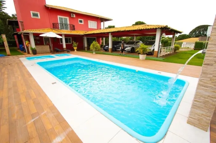 Piscina 8 metros com praia. 8 metros!@