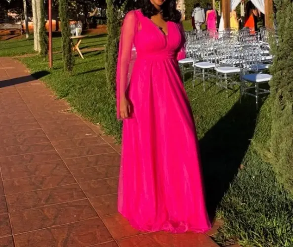 Vestido rosa casamento