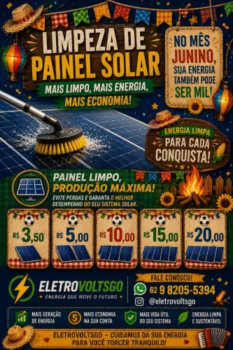 Limpeza de painéis solares 