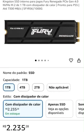 NVME KINGSTON RENEGADE M2 1TB