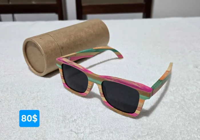 Óculos da GM total bambu polarizado original