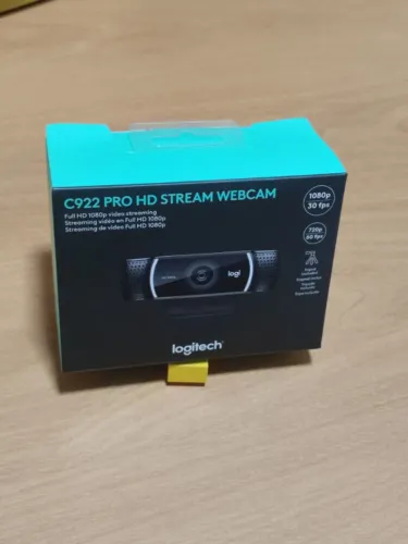 Webcam Logitech C922 com tripé e excelente qualidade de imagem Últimas unidades
