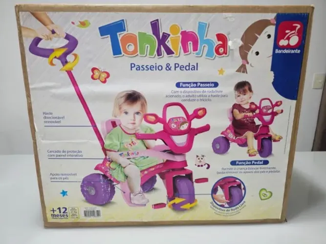 Triciclo Tonkinha Passeio e Pedal Bandeirante - Novo