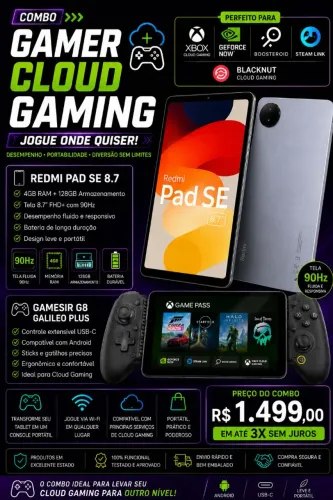 Kit gamer (Para jogos em nuvem)