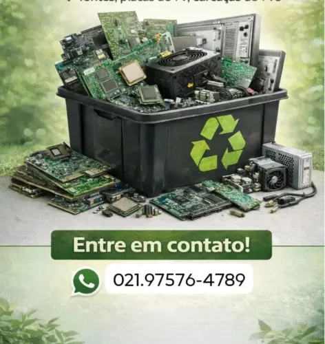 Reciclagem de eletrônicos e placas eletrônicas
