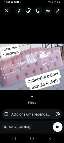 Cabeceira em placa de fixação 1,40x70 contato-98- *