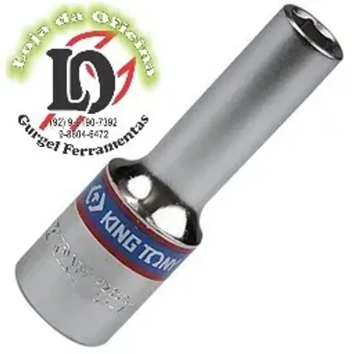 Soquete Sextavado Longo 10mm - 1/2" - King Tony-KT423510M