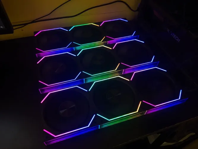 Uni Fans ARGB Jungle Leopard Interstellar V2RS Pretas - Leia a descrição