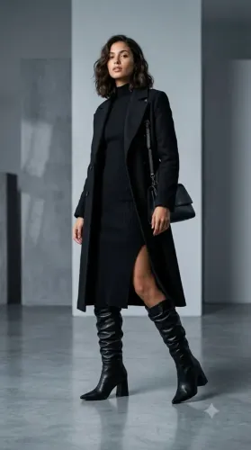 Bota franzida slouchy bico fino numeração especial
