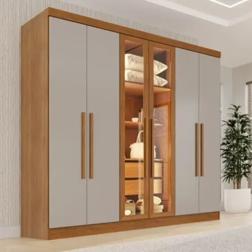 Menor preço! Guarda-Roupa 6 Portas Vision 1,80 m