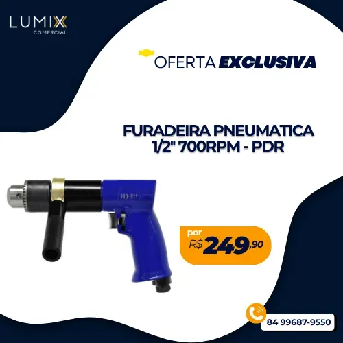 FURADEIRA PNEUMATICA 1/2'' 700RPM PDR