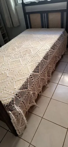 Colcha de crochê 