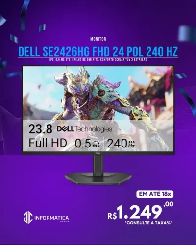 MONITOR DELL SE2426HG FHD 24 POL 240HZ