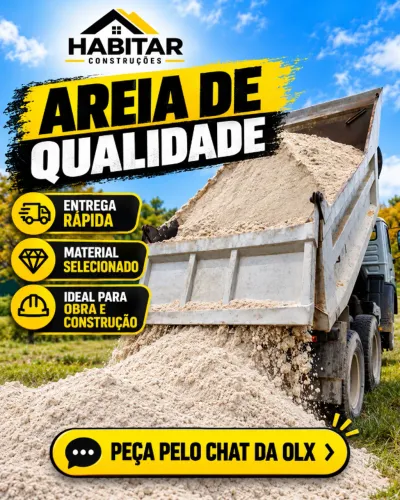 Areia de Ótima Qualidade | Habitar Construções | Entrega Rápida