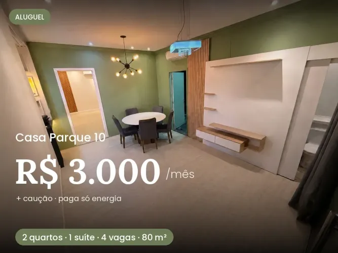 Imóvel para aluguel tem 80 metros quadrados com 2 quartos em Parque 10 de Novembro - Manau