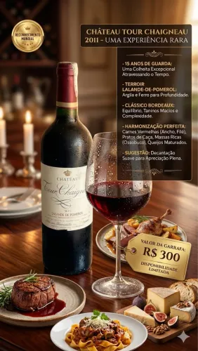 Château Tour Chaigneau 2011 - Uma Relíquia de Bordeaux em Joinville!