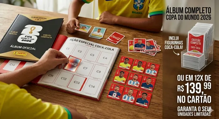 Kit de figurinhas Copa do Mundo 2026