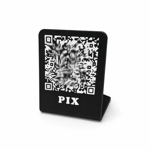 Placa do Pix Para Mesa Balcão Em 3D Personalizada WhatsApp, Instagram, Wi-Fi, TikToc, seu