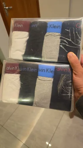2 Kits 4 Cuecas Boxer Calvin Klein Low Rise Trunks Algodão Cotton Stretch Tamanho G Size L