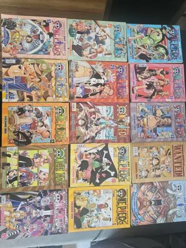 Coleção de livros e mangas