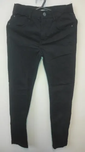 Calça Slim Preta Infantil com Bolsos - Tam 11 a 12 anos - Estado de nova