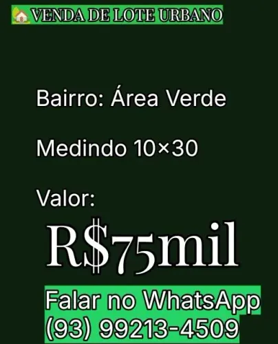 Terreno no Bairro Área Verde para construir quitado livre de qualquer ônus