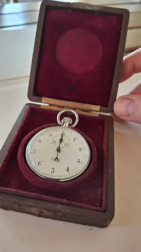 Raríssimo Cronógrafo de bolso Alemão A Ott Kempten - Relógio - Antigo - Vintage -