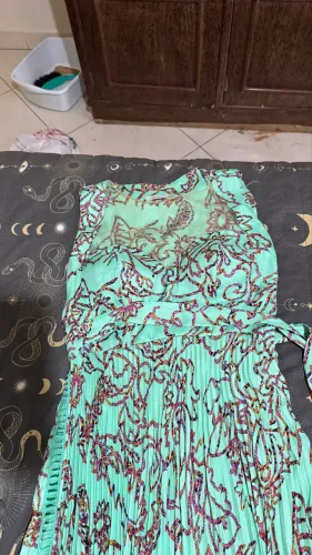 Vestido de festa verde água tamanho 42