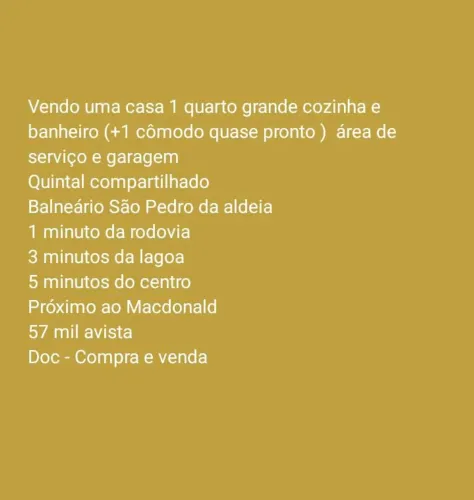 Vendo casa na rua da lagoa próximo a rodoviária e Macdonald 