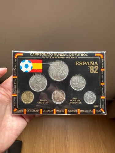 Moedas antigas da Espanha Copa 1982