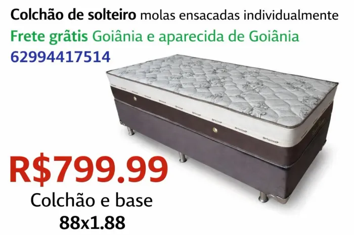 Colchão e base solteiro