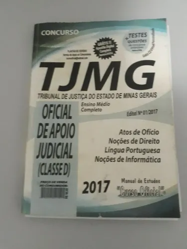 apostila usada concurso TJMG Oficial de apoio Judicial classe D