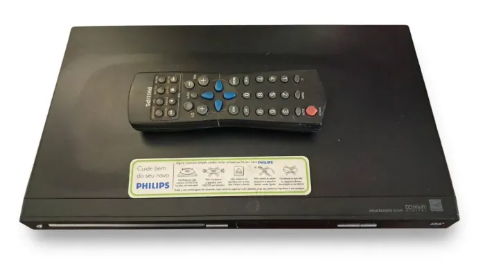 DVD Player Philips DVP3124 - Com Controle Remoto - Funcionando Perfeitamente