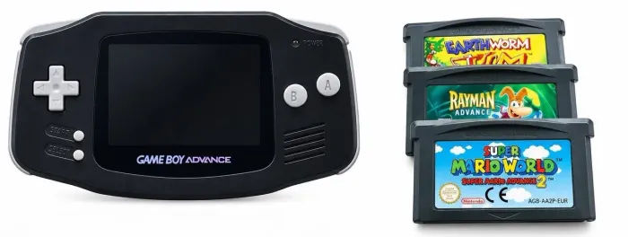 Nintendo Game Boy Advance IPS Backlight Black + 3 Jogos Originais