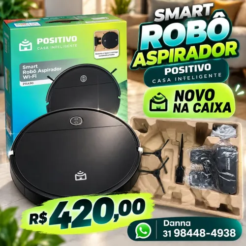 Robô Aspirador, Positivo. Novo na Caixa! R$420,00