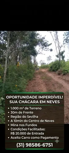 Oportunidade chácara 1.000 metros