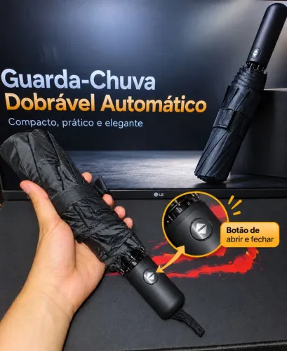 Guarda-Chuva Automático Abre e Fecha no Botão + Entrega Grátis