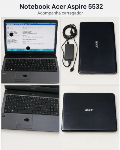 Notebook Acer Aspire 5532 Windows 7 Funcionando