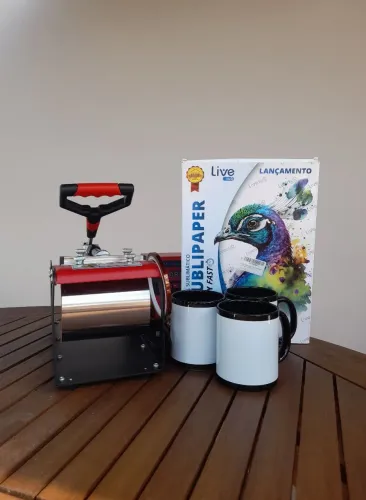 Prensa Térmica Mecolour 220V + Kit para Sublimação