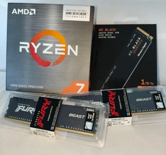 Ryzen 7 5700X3D 8Core 16Thread / 32GB Beast Fury Kingston 3200mhz / WD_Black 1TB 7300mhZ